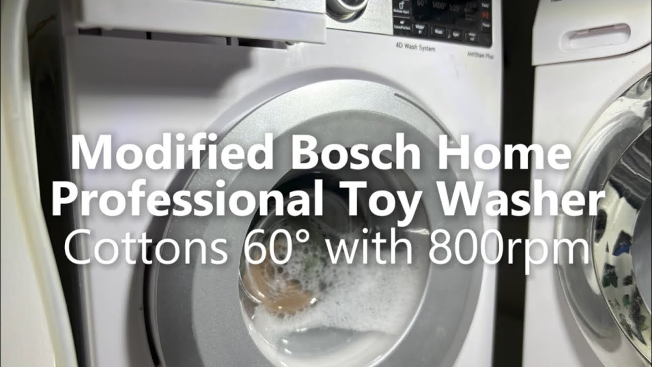 Theo Klein 9213 Bosch Toy Washer - Cottons 60° (Full Modified Wash Program)