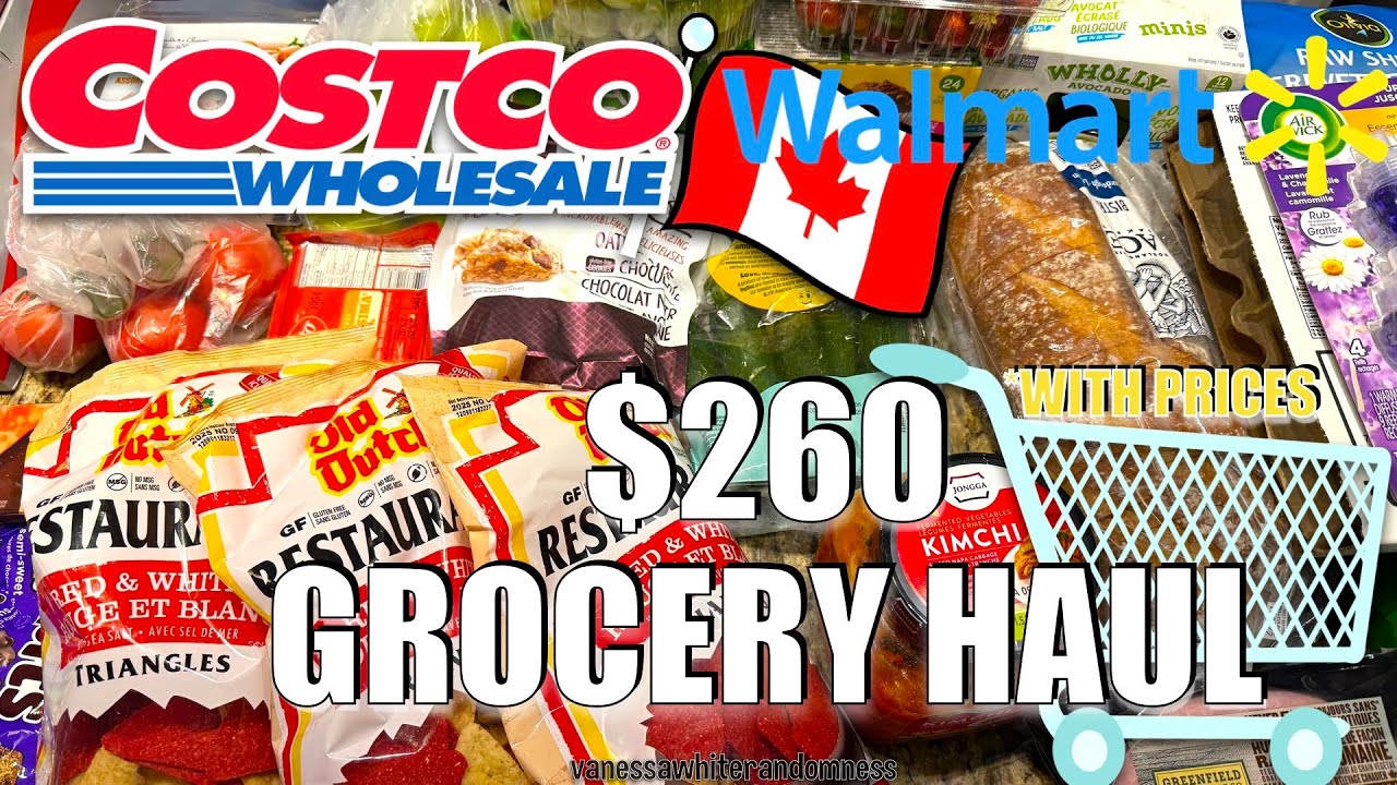 Закупка продуктов Costco с ценами | Закупка продуктов Walmart Canada за 260 долларов 🛒