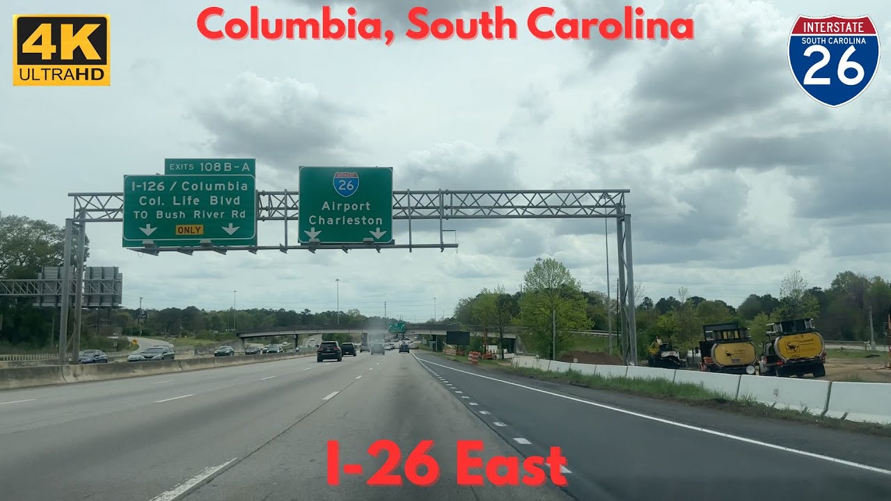 I-26 East - Columbia, SC [4K]