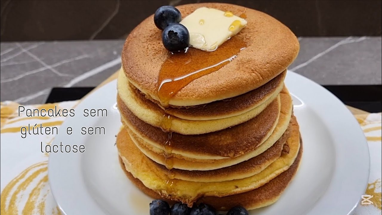 Como fazer pancakes sem glúten e sem lactose ( panquecas doce ).