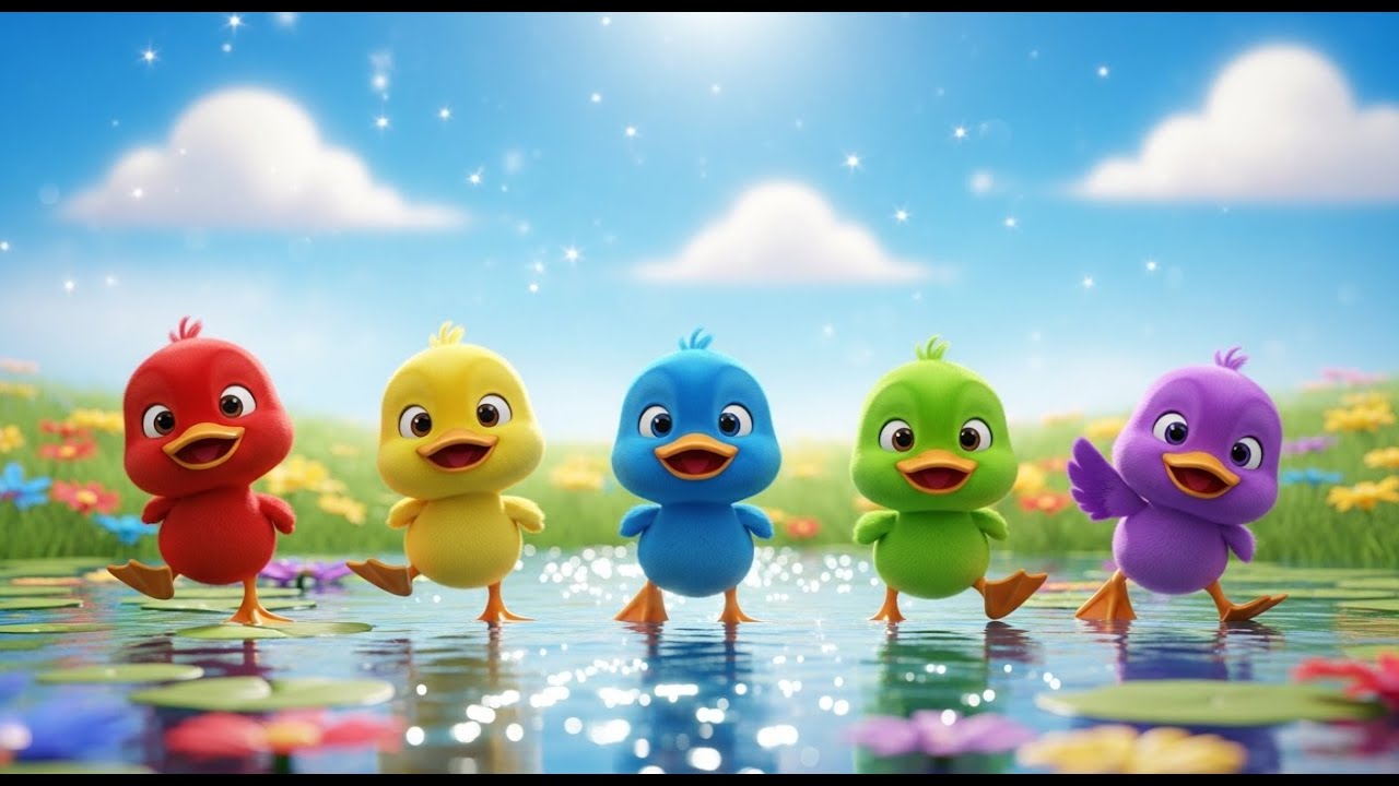 Fünf kleine Enten machen Quak Quak Quak | Lustiges Entenlied & Zählen