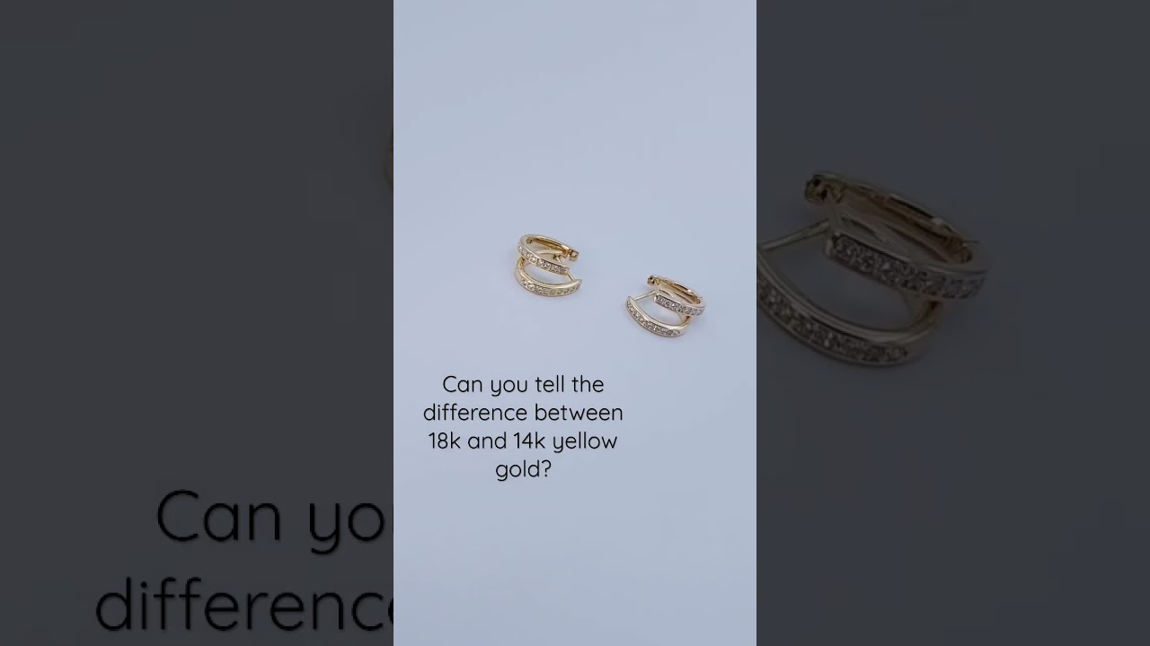 14k vs 18k yellow gold, which is which? #gold #jewelry