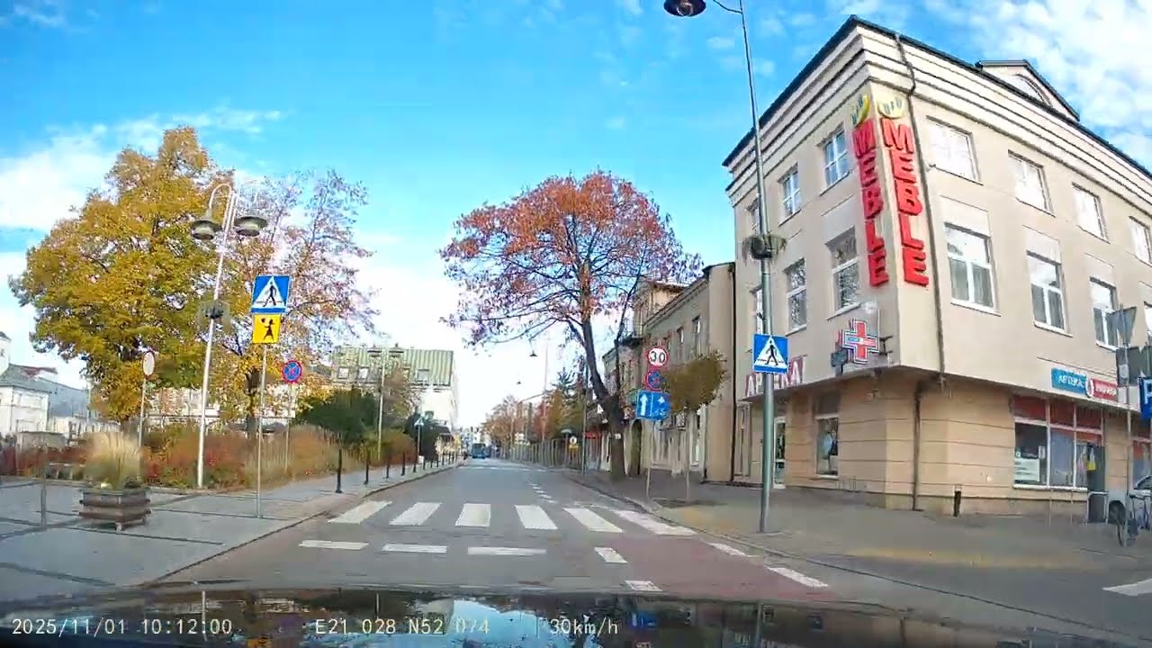 Driving in Warszawa /south - city centre - north/ (80km)