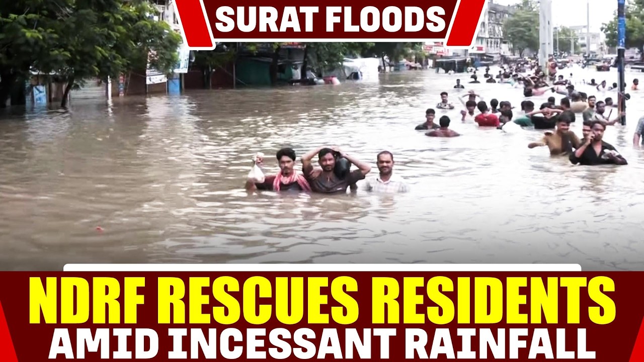 WATCH: NDRF carried out Rescue Operations as Heavy Rains Flood Parts of Surat I Gujarat I India