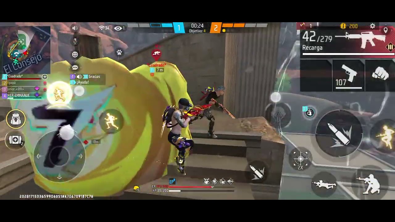 Jugando free fire