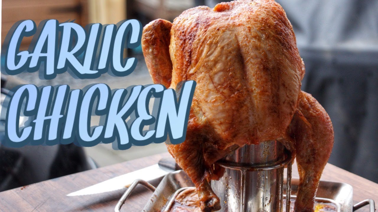 GARLIC CHICKEN grilled on my LANDMANN TRITON maxX PTS 4.1 - english BBQ-Video - 0815BBQ