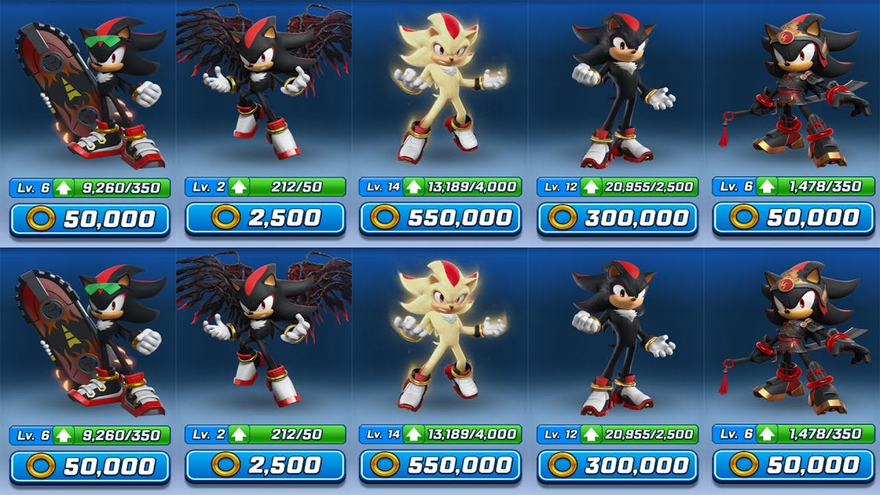 Sonic Forces Mobile - All Shadow Challenger: Extreme, Doom, Movie Super, Movie, Warrior Gameplay