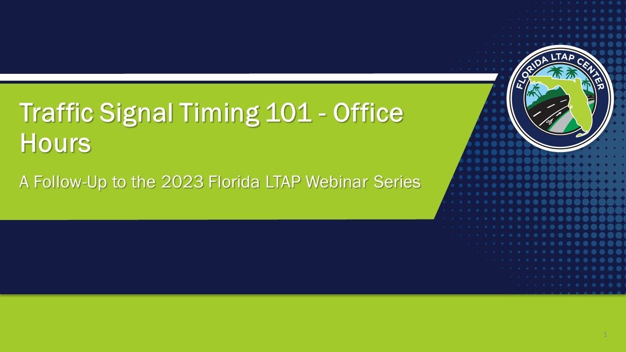 Office Hours - Traffic Signal Timing 101