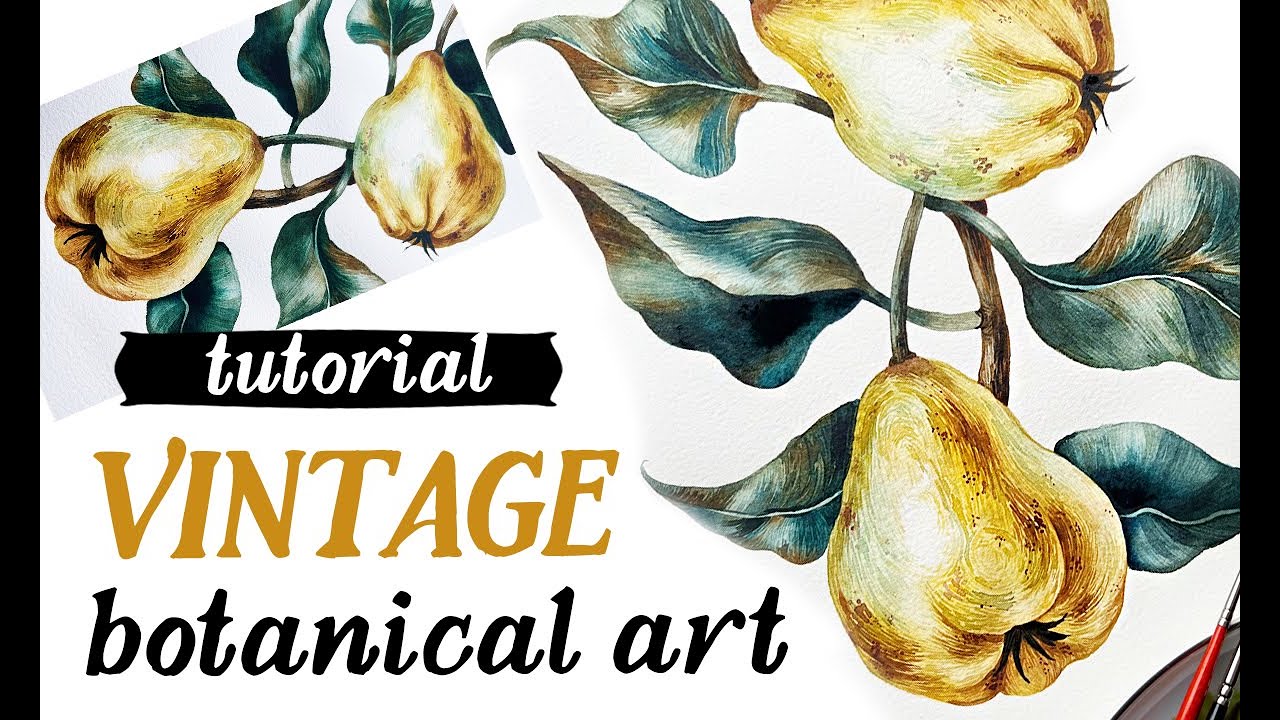 How to create vintage botanical art with watercolour