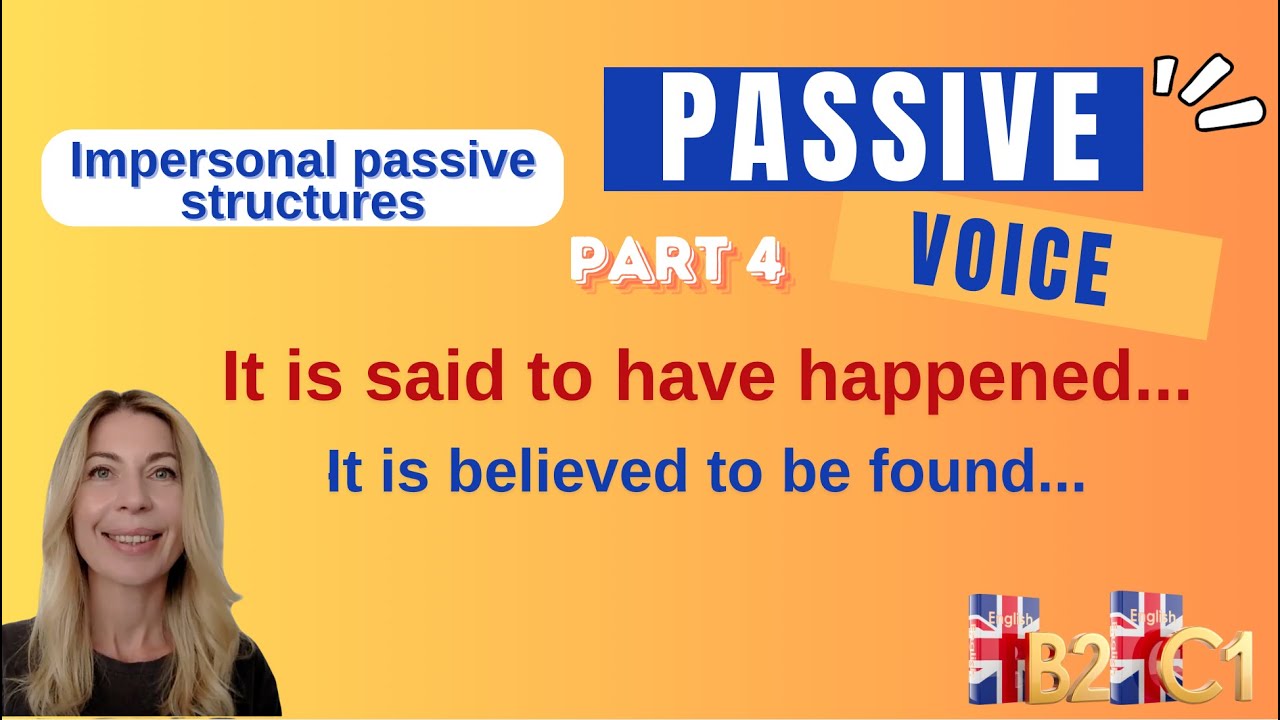 Master Impersonal Passive Structures | Advanced English Grammar Explained (C1)🤩