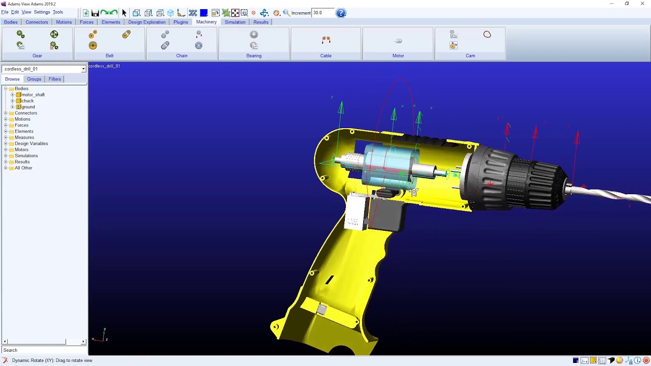 Curve Based Electric Motor in Adams View