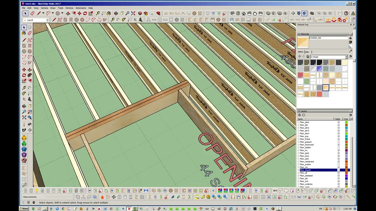 Medeek Floor Plugin Tutorial 24 - Joist Hangers and Openings