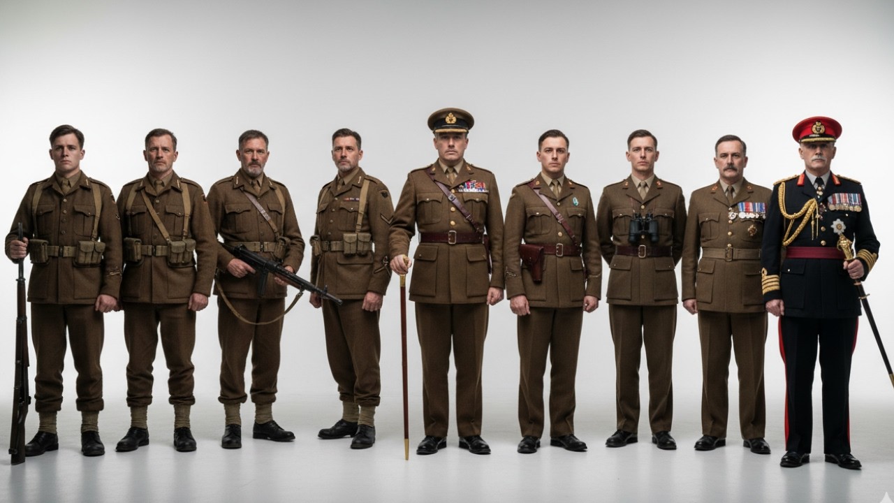 Every Rank in British Army During WW2 Explained in 15 minutes