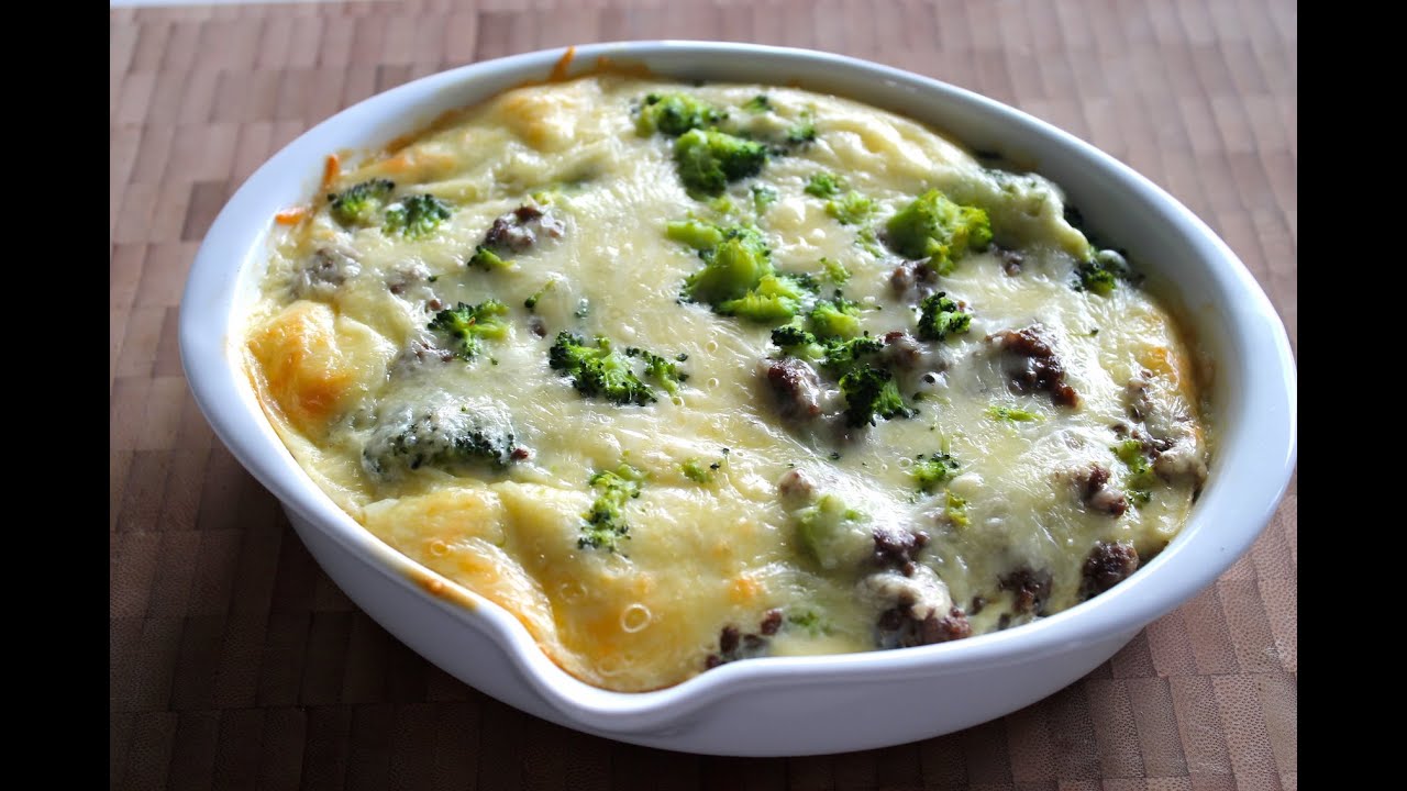Low Carb: Brokkoli Hackfleischauflauf Lowcarb Rezept - Kochnoob