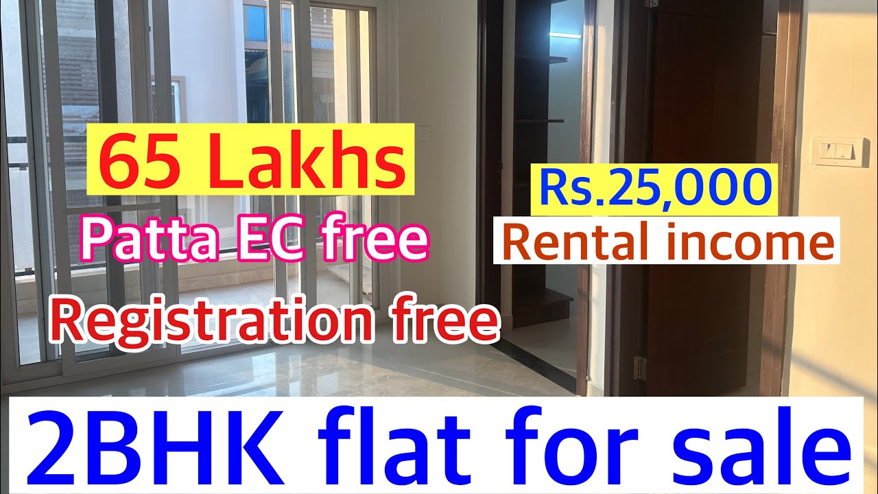 2BHK flat for sale north facing second floor low budget   Sq.ft.882 UDS.442 car parking 65 Lakhs 