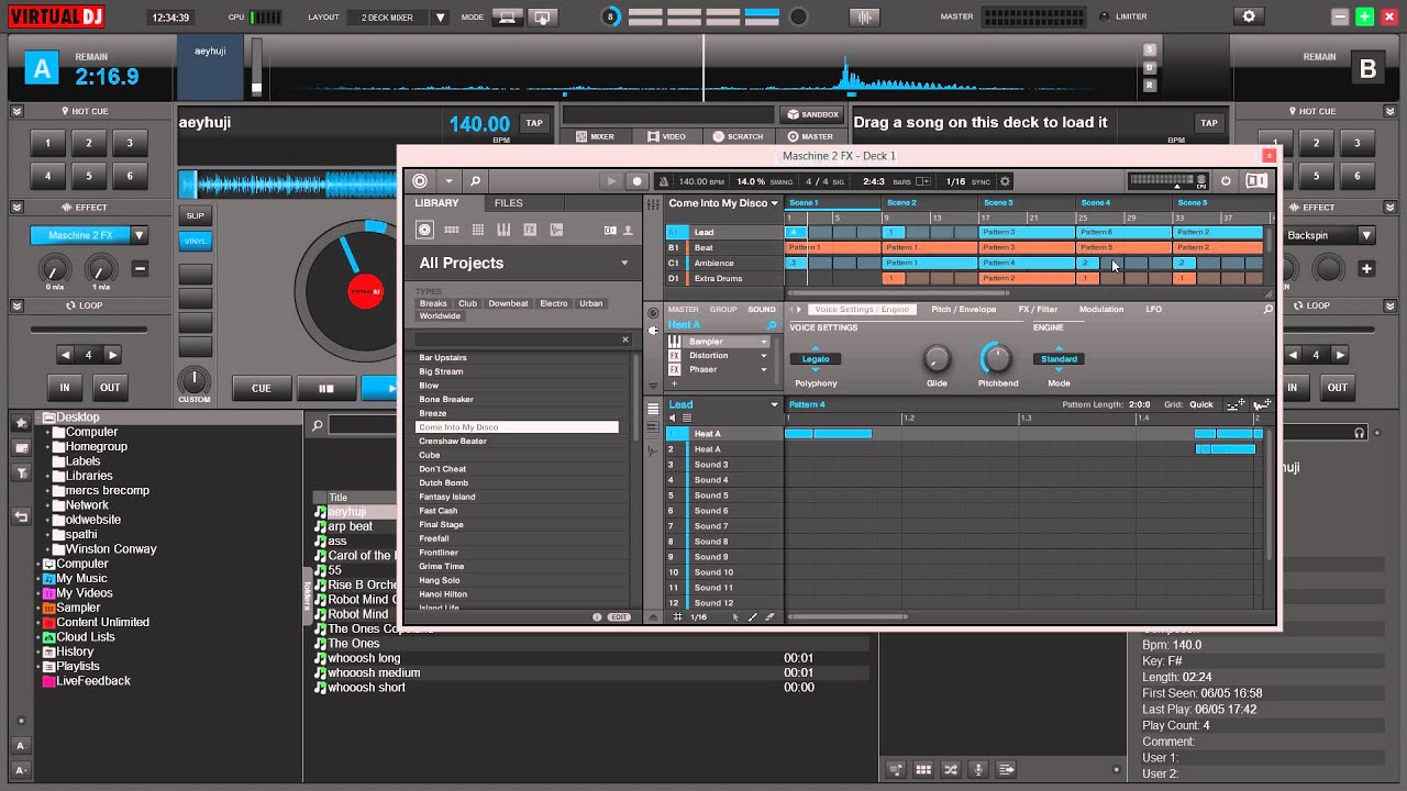 Maschine 2 in Virtual DJ 8