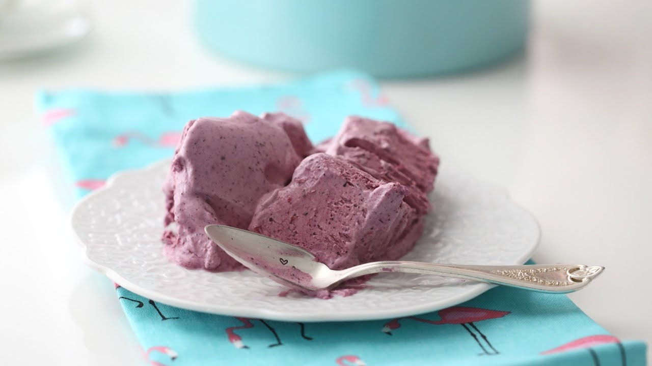 BLUEBERRY & LEMON ICE-CREAM (No Machine)