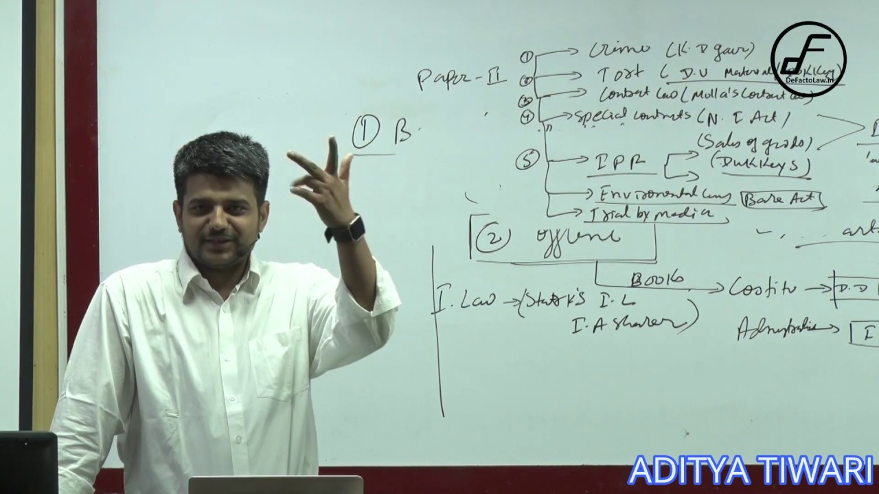 UPSC law optional books and other resources to study and recommended by Aditya Tiwari