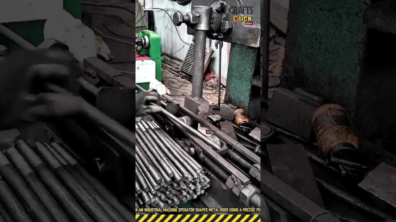 Pre-Cut Metal Rods: Industrial Power Hammer Metal Forging #dailywork #work #process #MetalForging