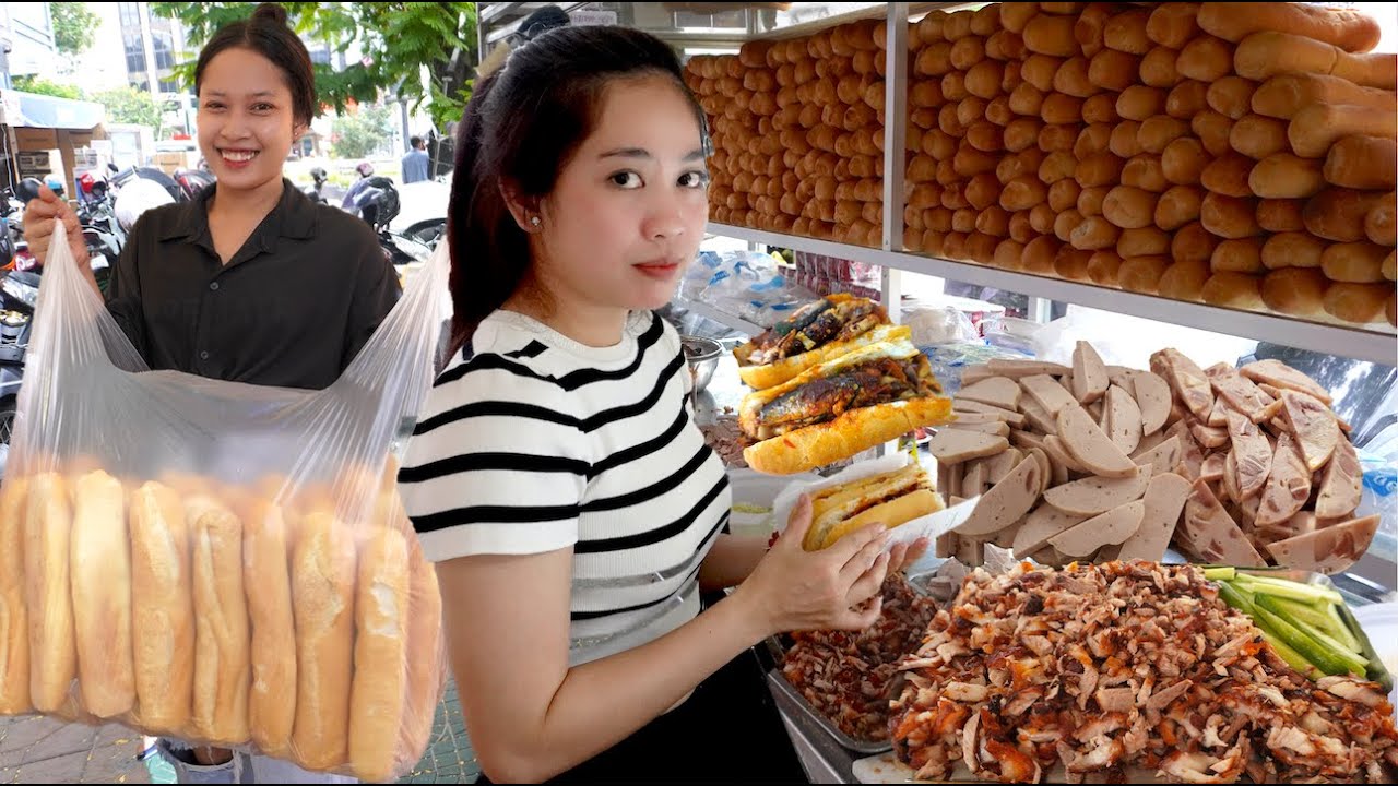 $1 Street Sandwich That Locals LOVE in Cambodia!