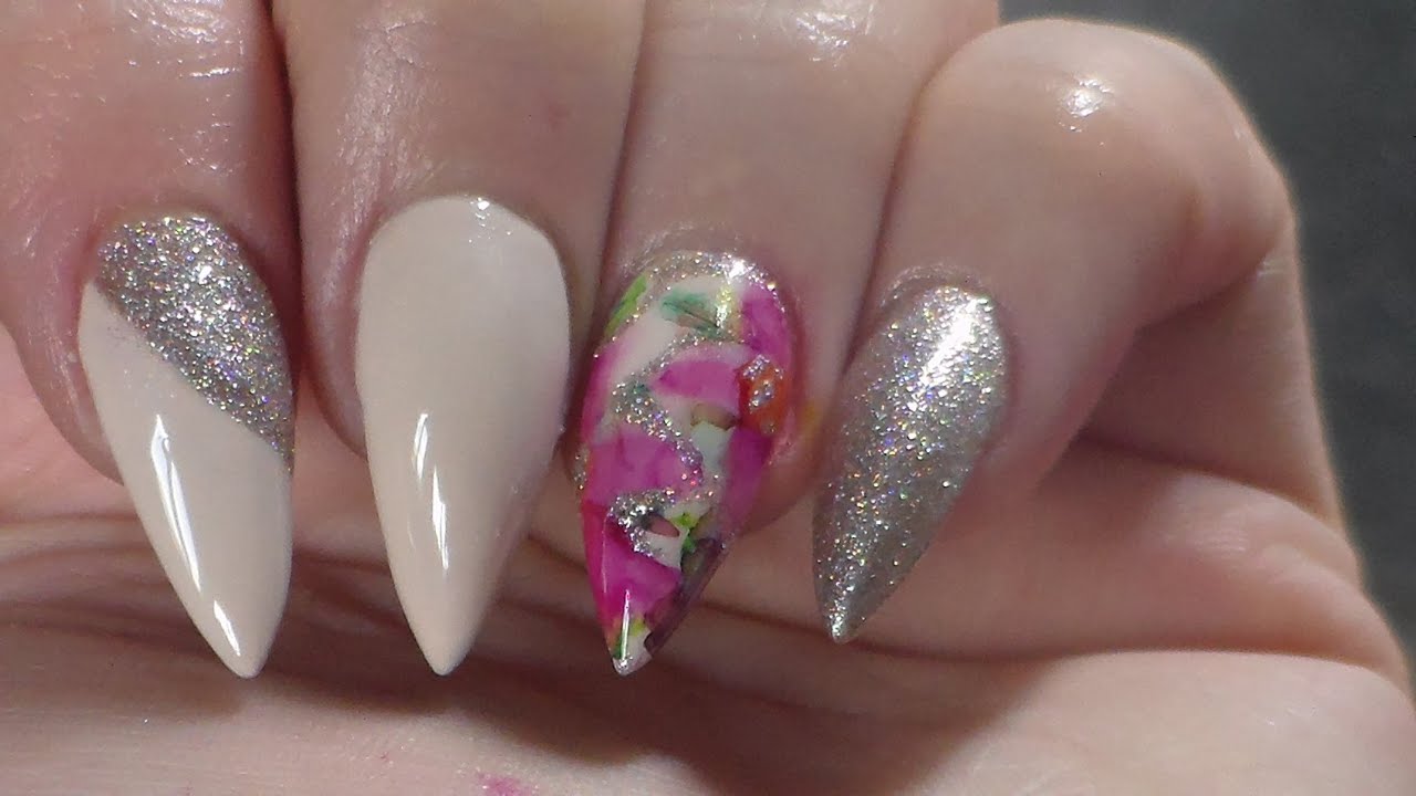 Acrylic Nails | Infill | New Design | Sharpie flower