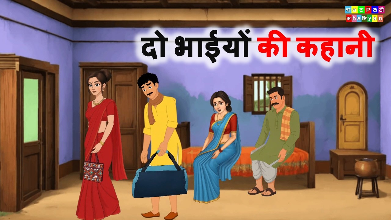 दो भाइयों की ऐसी कहानी जो आँखें नम कर दे 😢 | Emotional Cartoon Story | Chatpati Kahaniyan