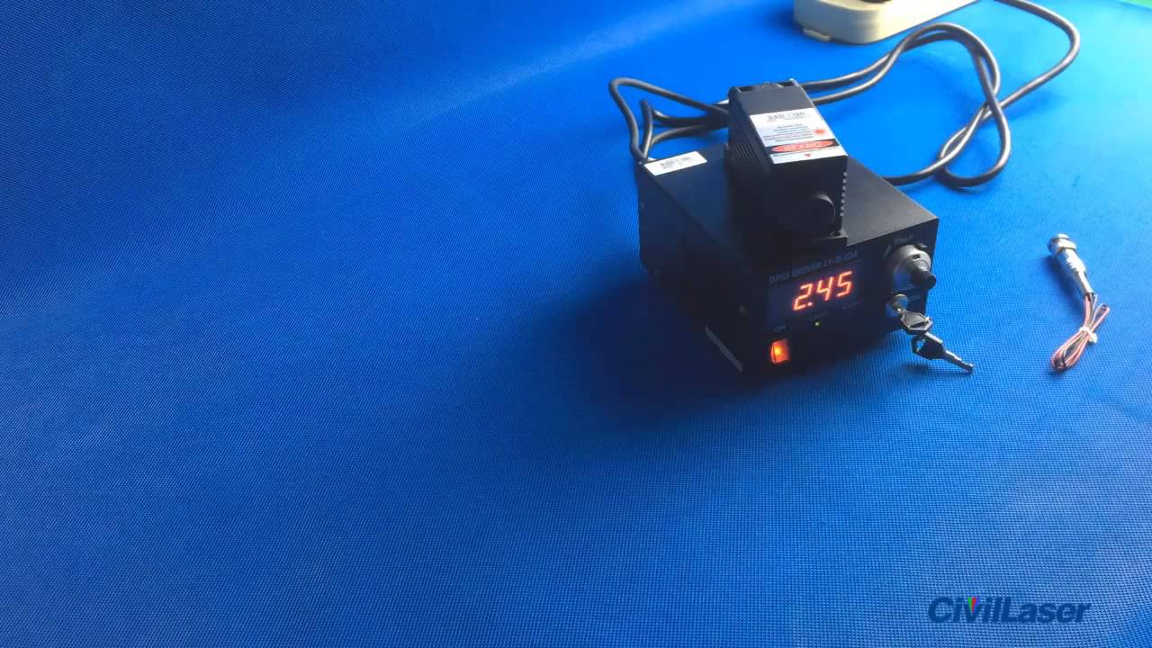 880nm 2W DPSS Laser Ir invisible laser with adjustable power supply -- www.CivilLaser.com