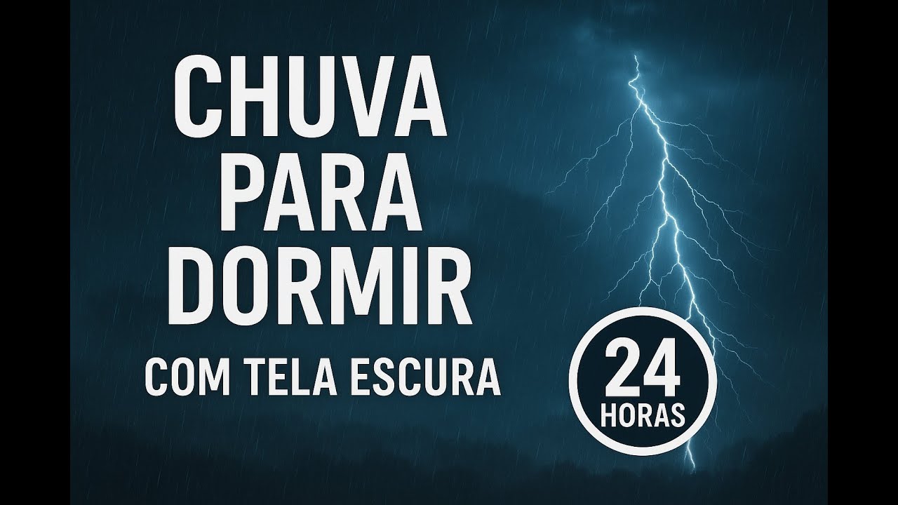 Minha tranChuva com Trovões e Tela Escura para Dormir | Sons Relaxantes 24 Horas para Alívio smissão