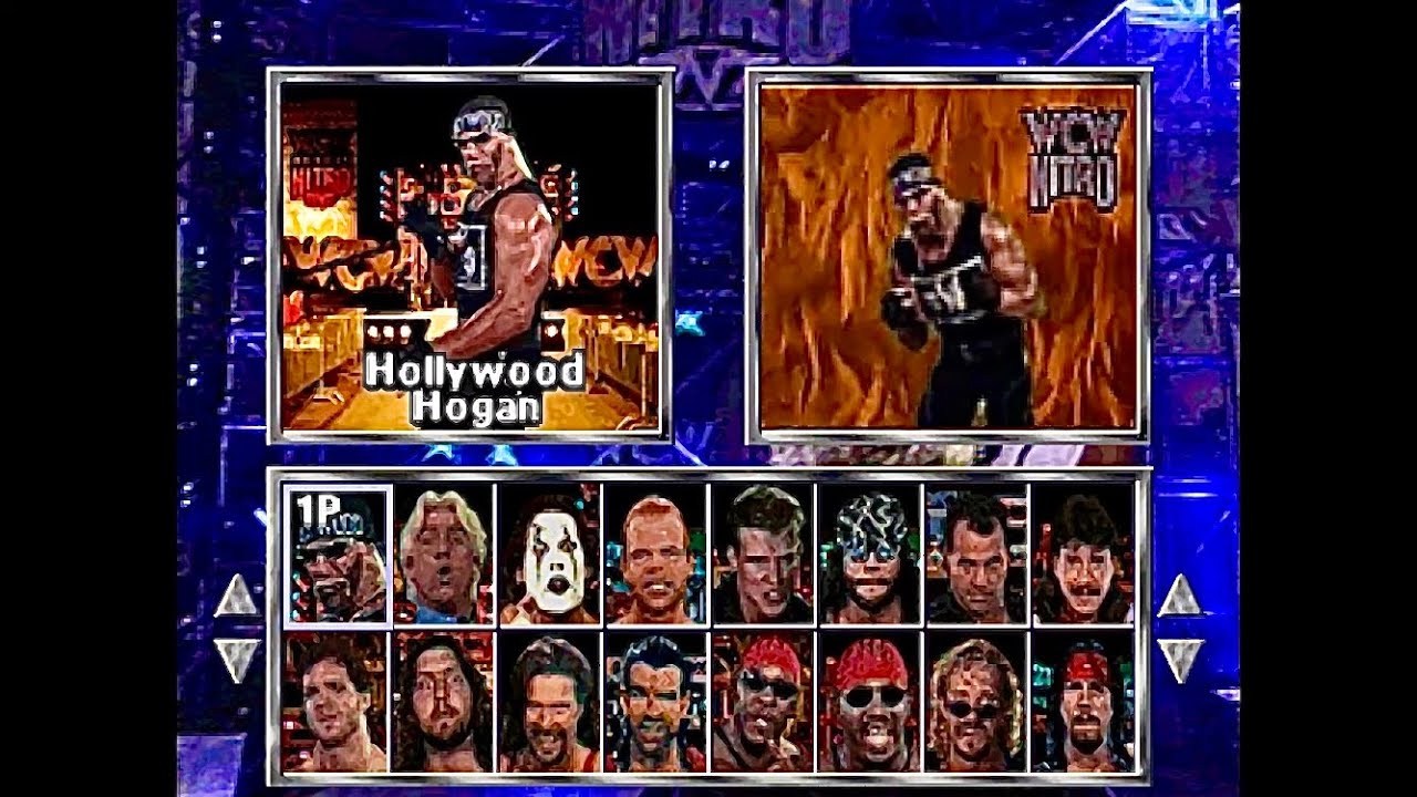 WCW Nitro (PSX) - Intro FMV / Roster / Rants / Unlockable Characters