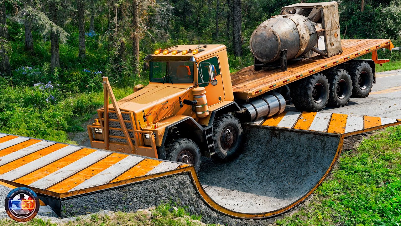 Cars vs Upside Down Speed Bumps #4 - BeamNG drive