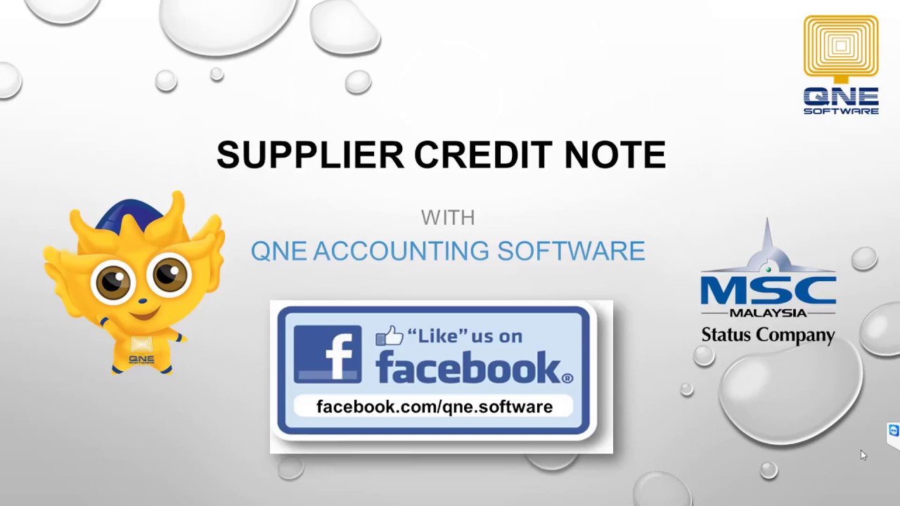 Supplier Credit Note