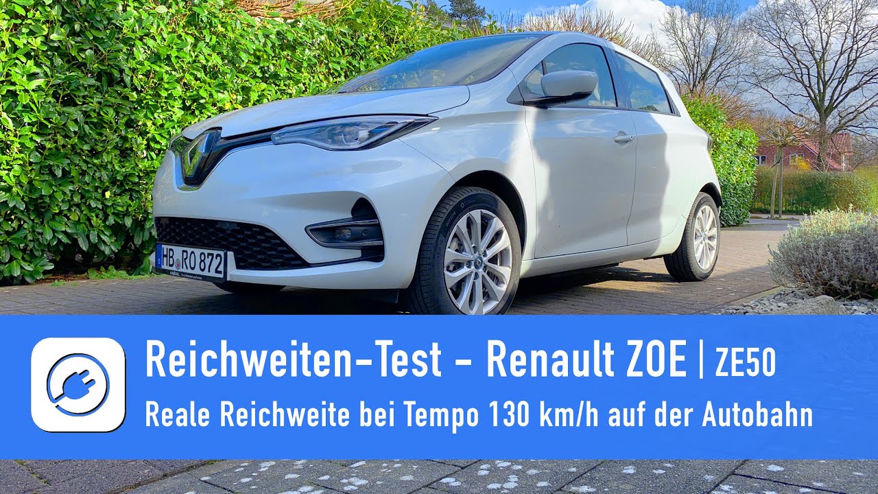 Renault ZOE ZE50 - Elektroauto Reichweiten-Härtetest bei 130 km/h auf der Autobahn