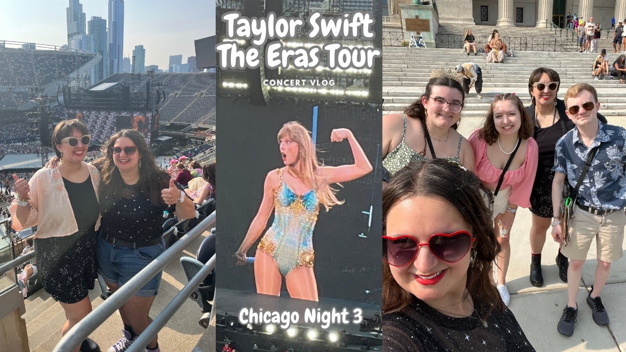 TAYLOR SWIFT ERAS TOUR CHICAGO NIGHT 3 || concert vlog & footage