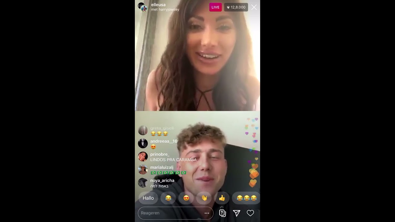 FRANCESCA FARAGO AND HARRY JOWSEY INSTAGRAM LIVE ON THE ELLE ACCOUNT/ ANSWER FANS /  GIVE ADVICE