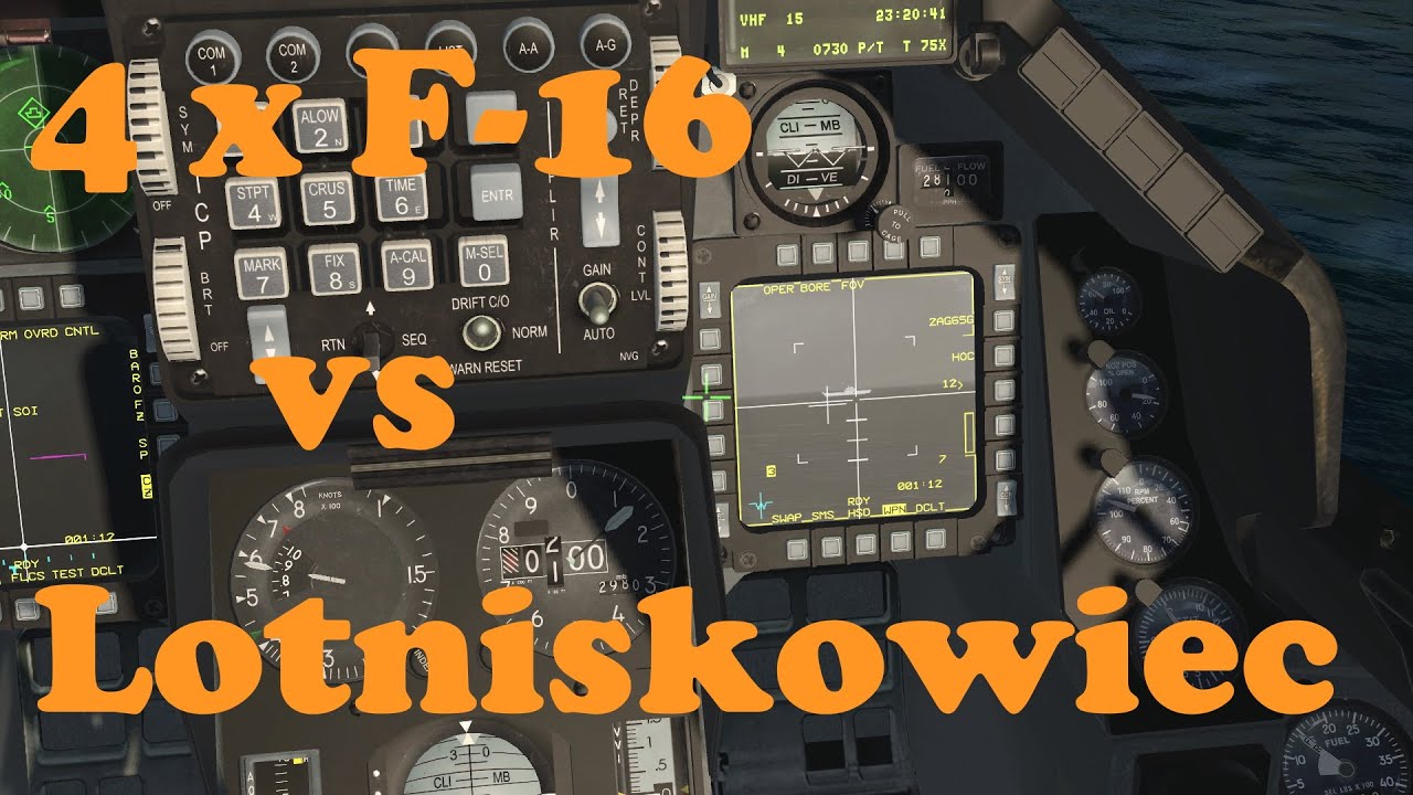 Falcon BMS 4.37 (PL) - Szalony wypad, 4x F-16 VS Lotniskowiec CV-16