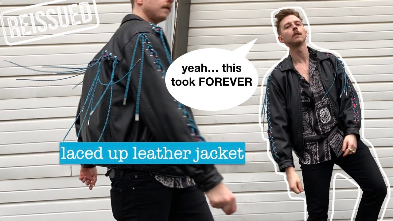 NO SEW laced leather jacket thrift flip | REISSUED