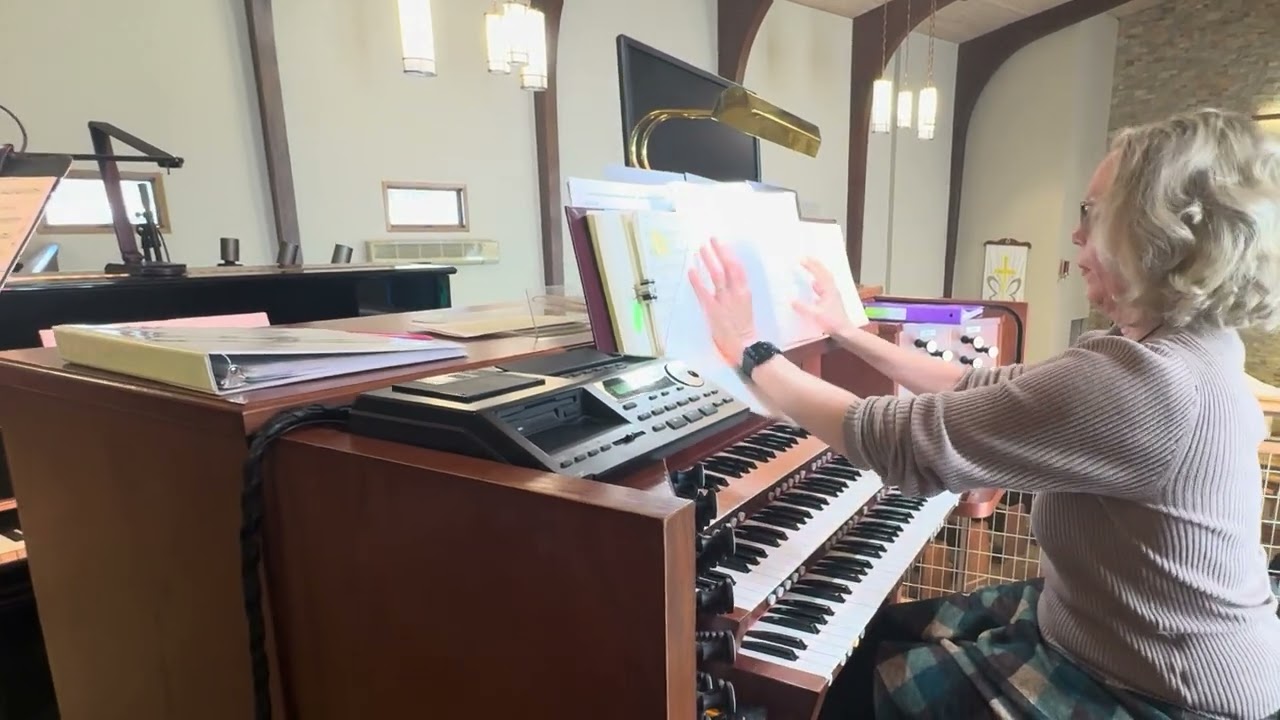 Playing in church with my cousin Dean