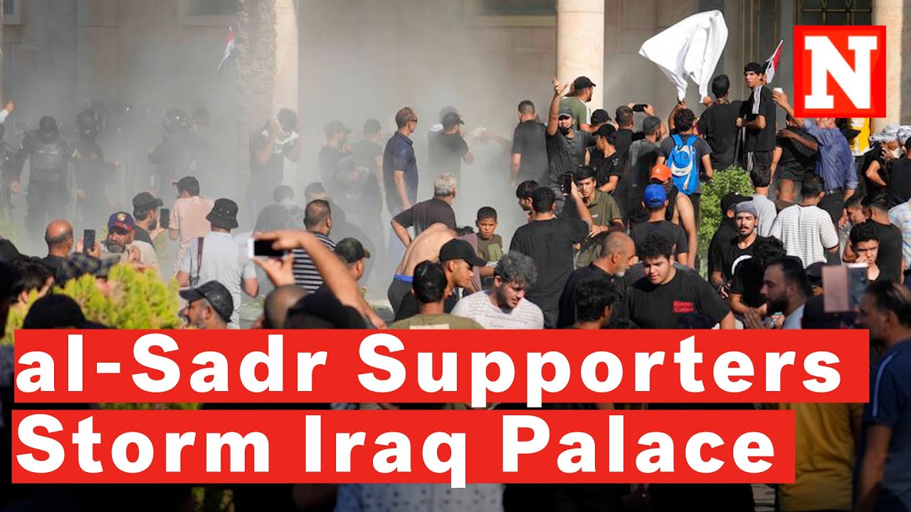 Watch: Al Sadr Supporters Storm Iraq Government Palace After Cleric Resigns