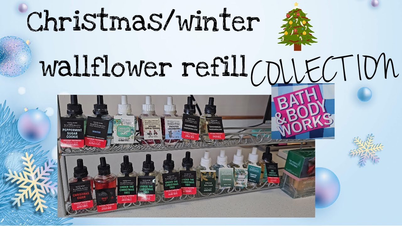 Christmas/Winter Bath & Body Works wallflower refill collection 2023
