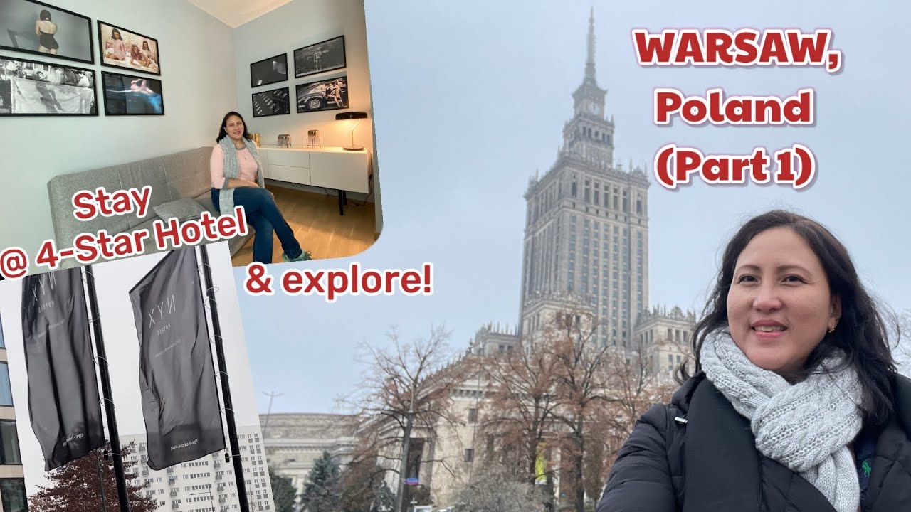 Poland Vlog|Warsaw-Part 1|Travel by train| Suite-Room in a 4-Star Hotel-NYX Hotel | Mines Guevara