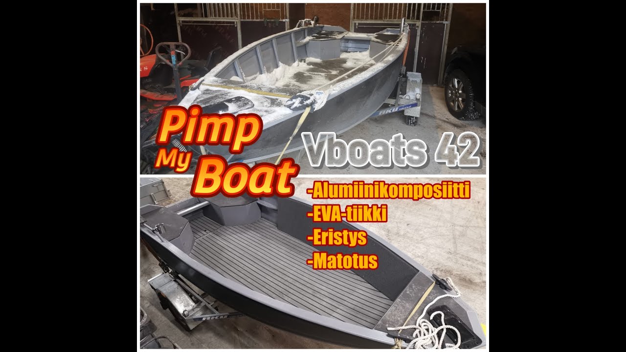 Vboats 42 Scout | EVA-tiikki lattia | Alumiinikomposiitti laidat | Matotus