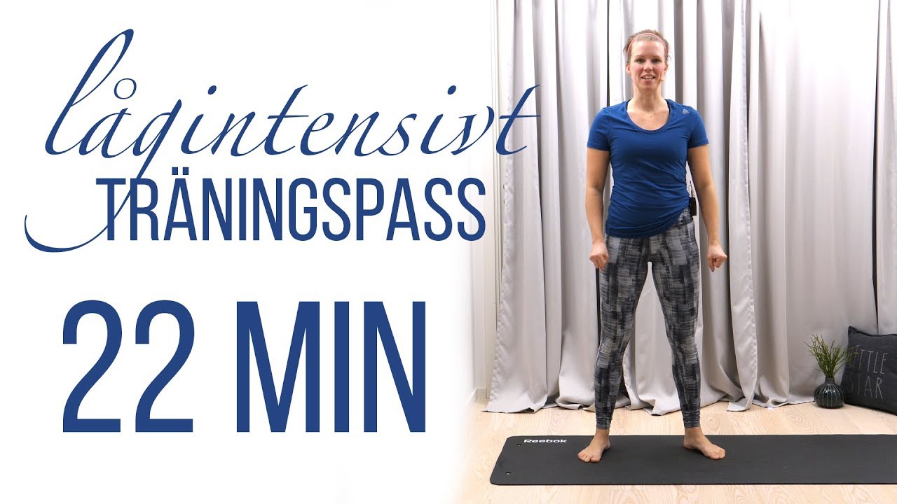 Lågintensivt träningspass på 22 min (INGA HOPP & INGEN HÖG PULS)