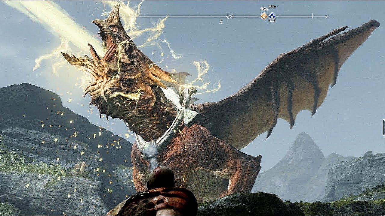 God of War 4 2018 Dragon Rescue No Damage Walkthrough Part 13 PS4 PRO