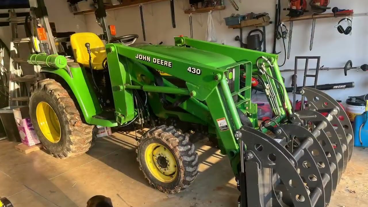 Установка клапана третьей функции на трактор John Deere 4310 с погрузчиком 430 для захвата. Эп. 42