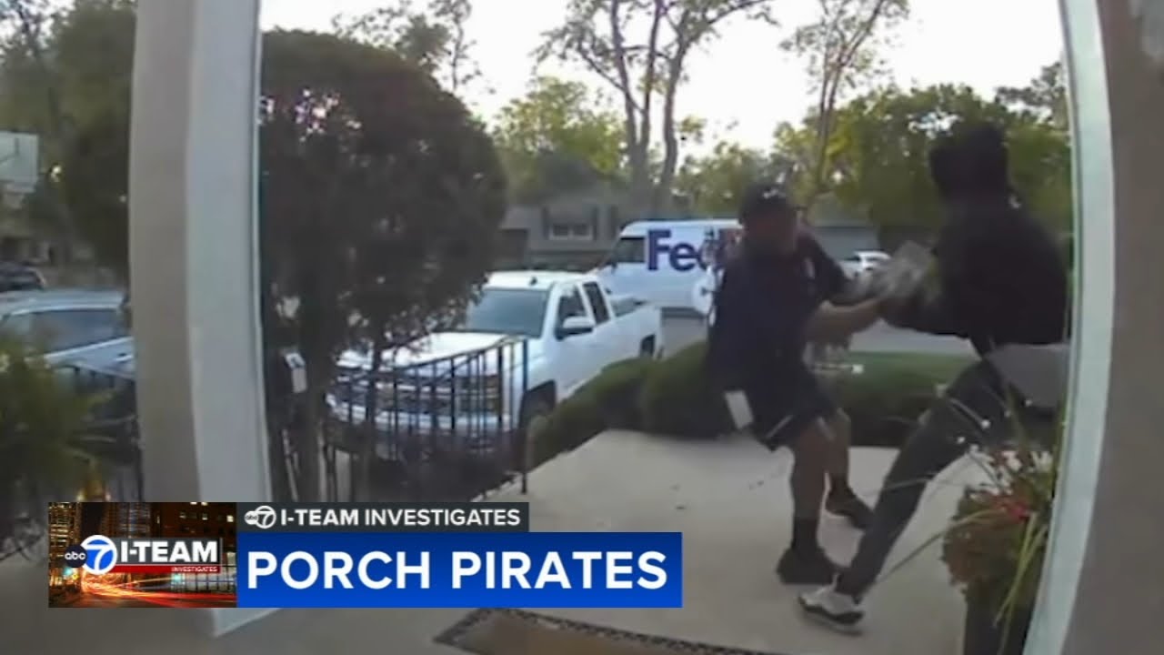 FedEx driver wins tug of war with would-be thief over package on porch