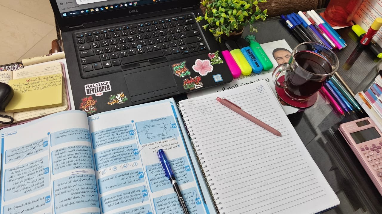 Study with Me(1 hour timer)⏳ذاكروا معايا لمدة ساعة ⁦｡⁠◕⁠‿⁠◕⁠｡