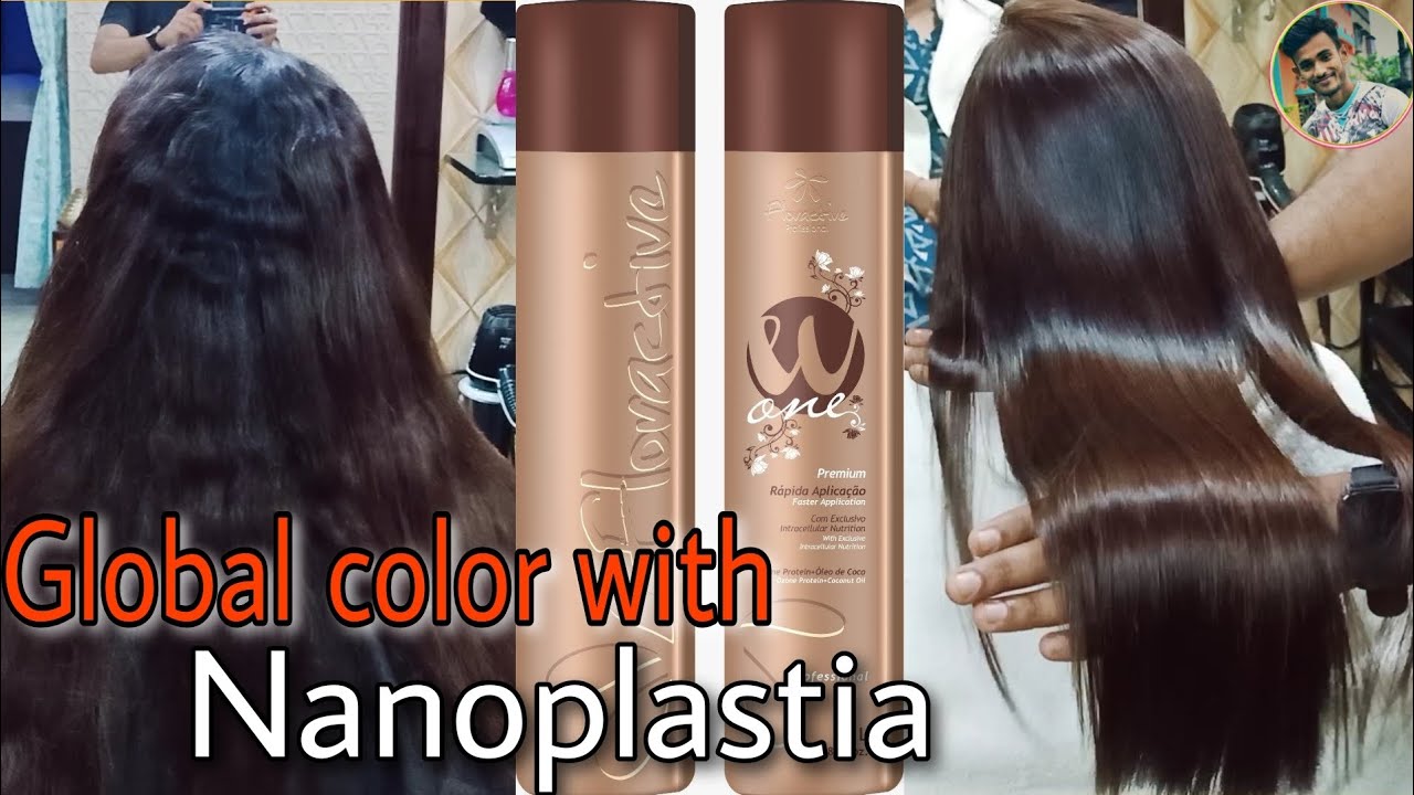 Nanoplastia with Global color/💯% straight look/Soft and smooth @Bikash HAIRSTYLES