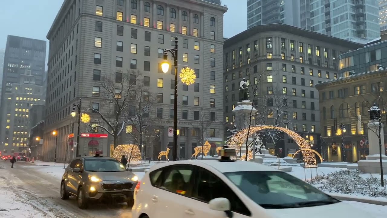 Montreal Downtown Strip Winter 2023 Walking Tour