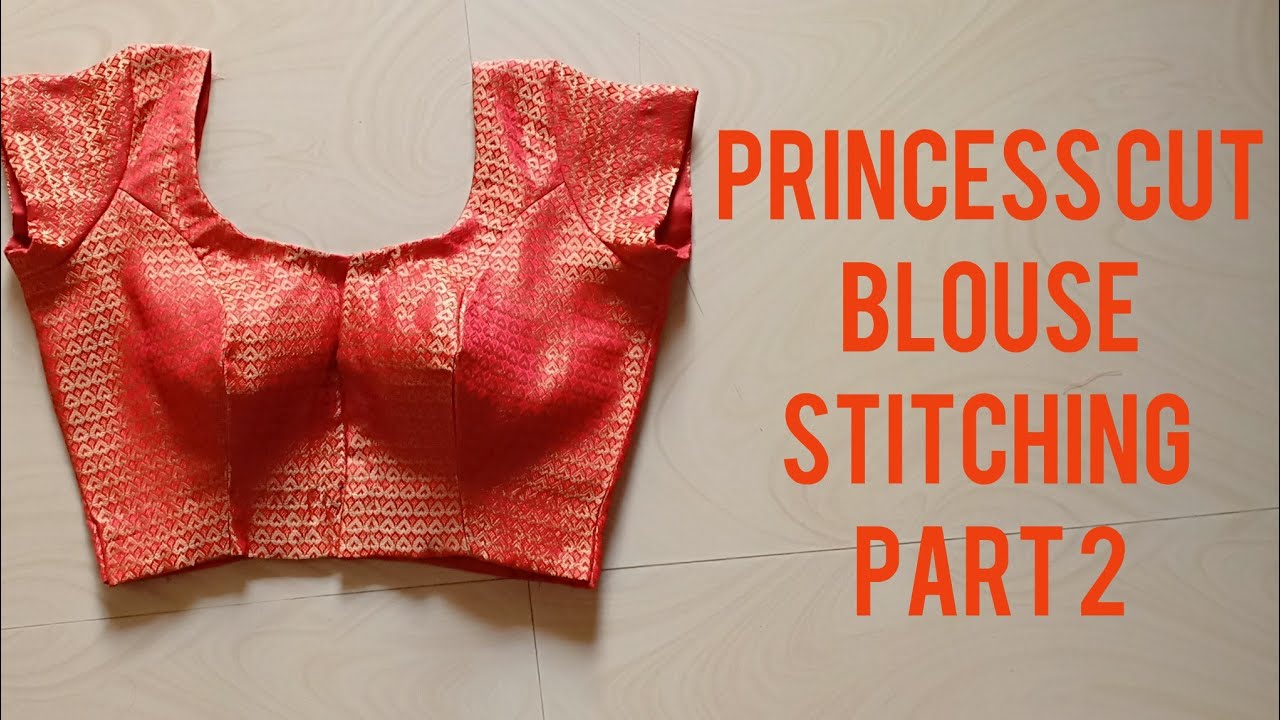 Princess cut blouse cutting direct  on fabric.part 2
