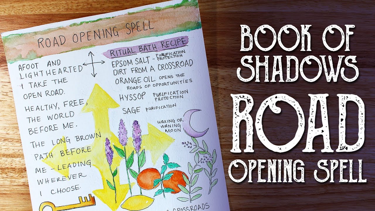 Book of Shadows Art: Road Opening Spell  - Magical Crafting